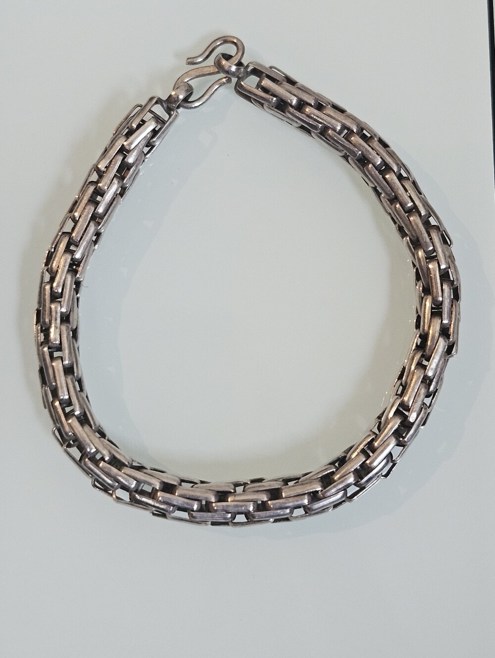 Sterling Silver Woven Link Vintage 925 Bracelet 24 Grams 8.25"